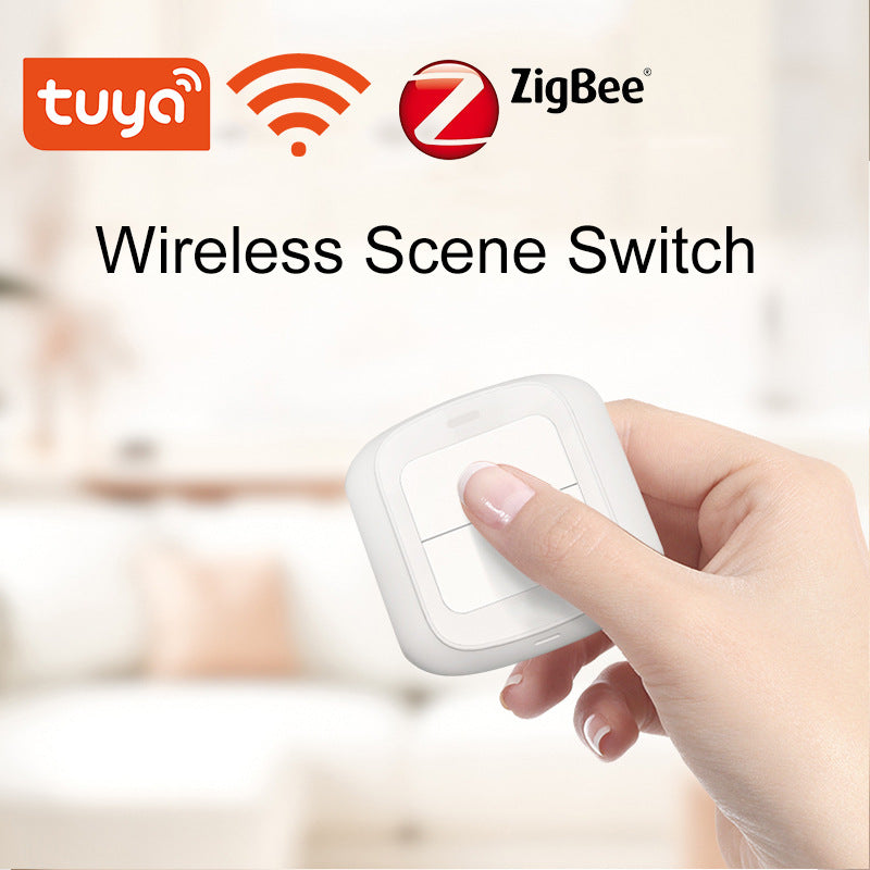 Tuya Smart WiFi/Zigbee 2-Button Wireless Scene Switch