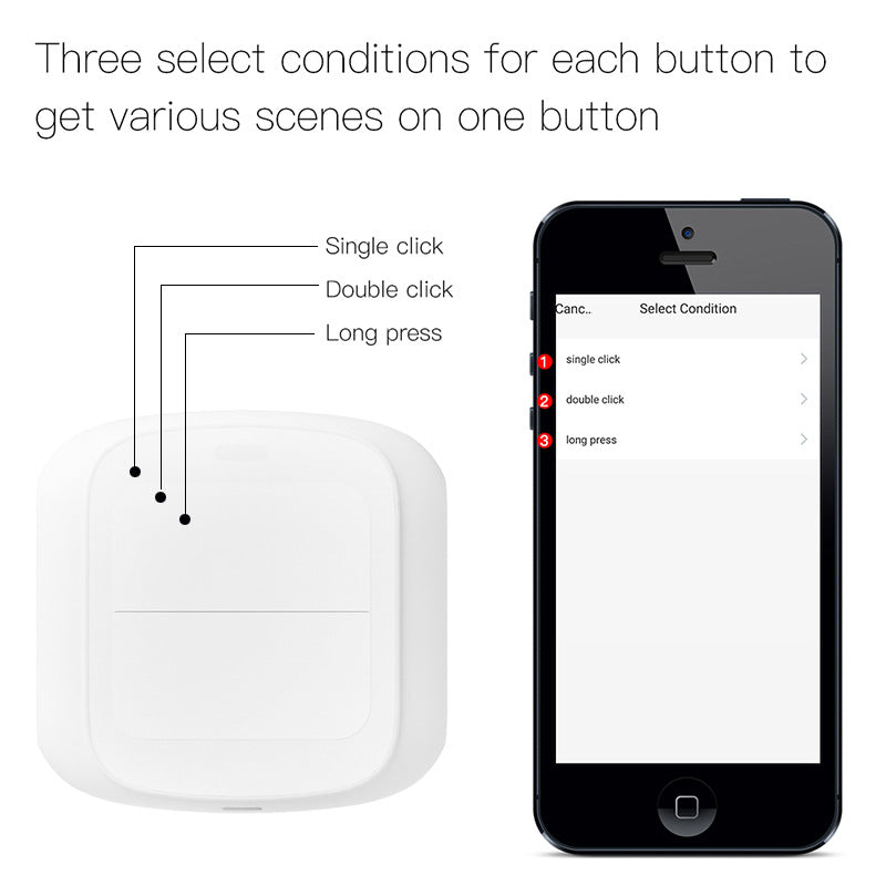 Tuya Smart WiFi/Zigbee 2-Button Wireless Scene Switch