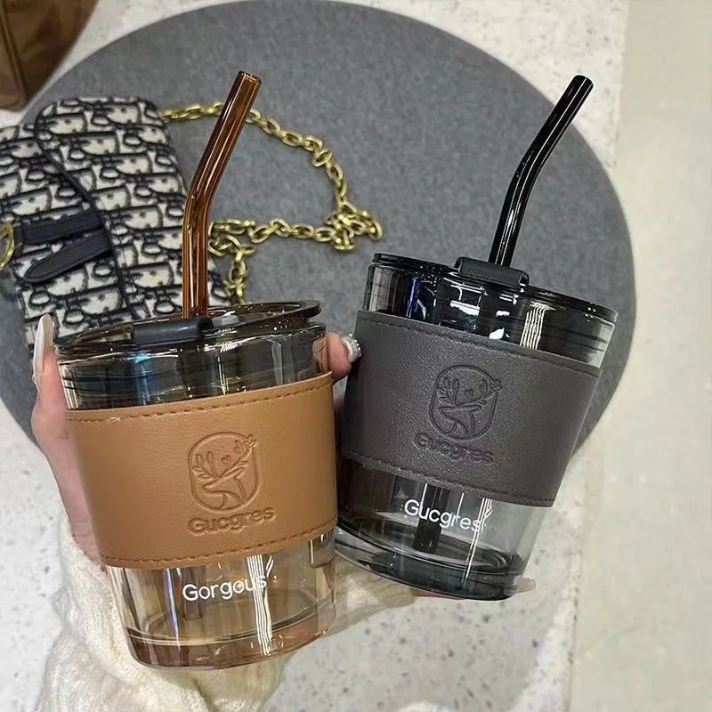 Customizable Thick Glass Handle-Style Double-Walled Eco-Friendly Food Grade Durable Portable Modern Luxury Travel Coffee Sets