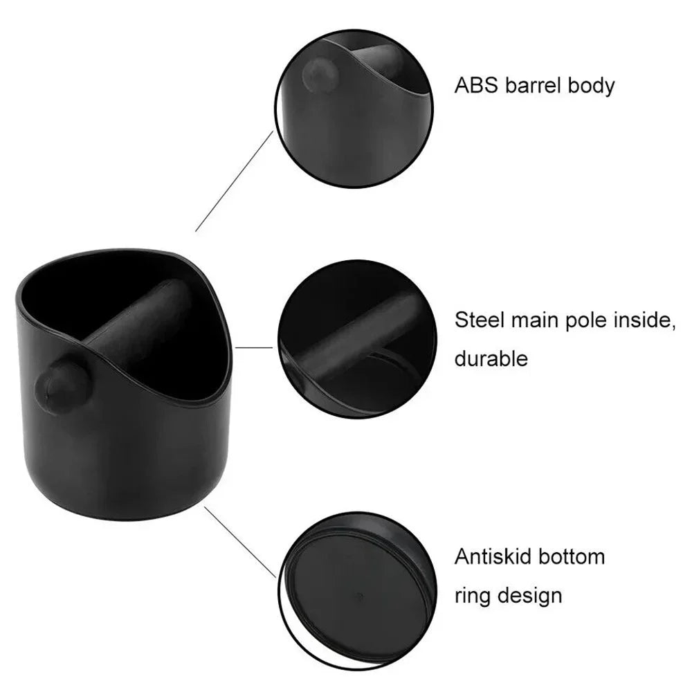 Coffee Knock Box Espresso Grounds Container Anti Slip Dump Bin Barista Accessories Cafe Grind Tools
