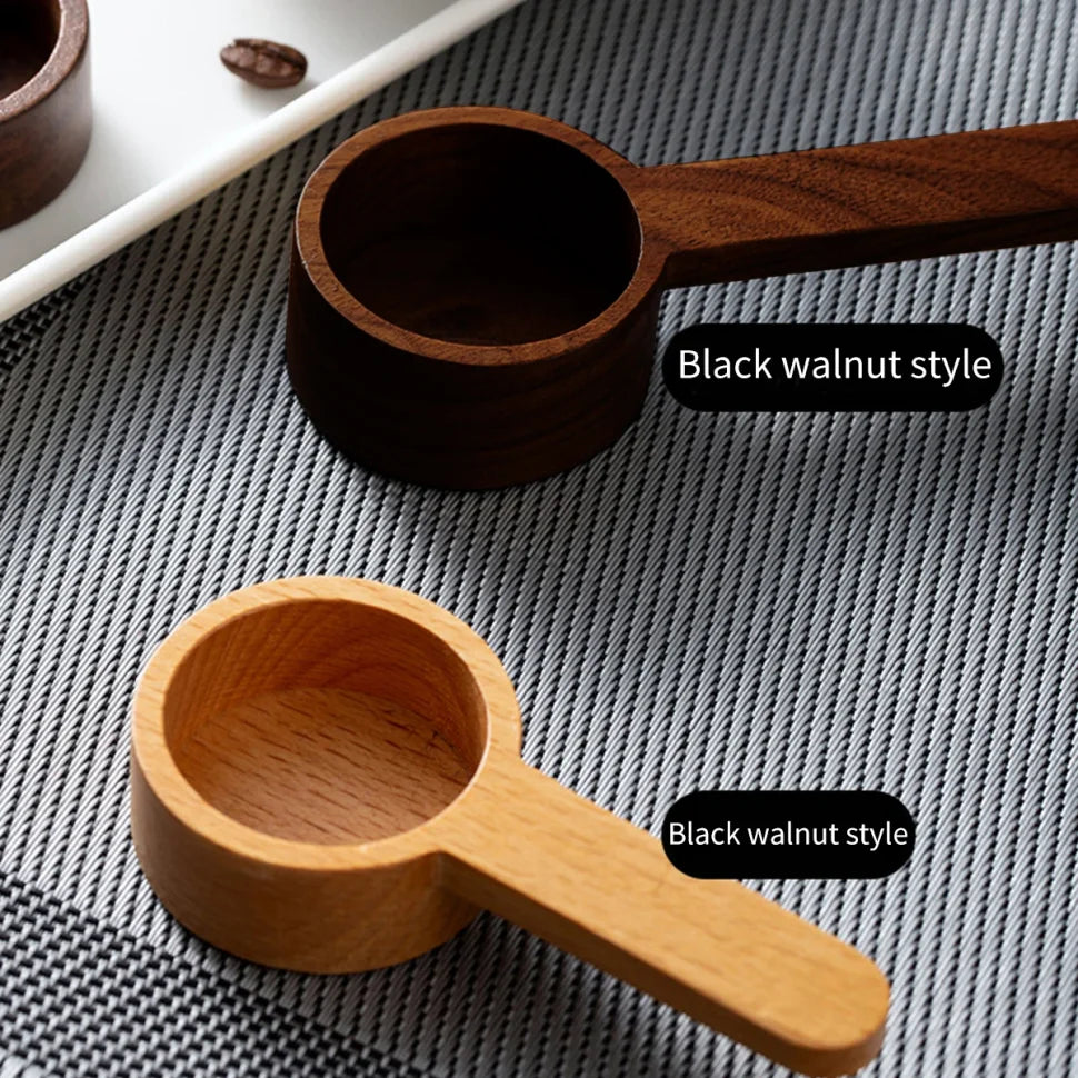 1PC Walnut coffee scoop, solid wood scoop, gram scoop, coffee powder and milk powder measuring spoon.